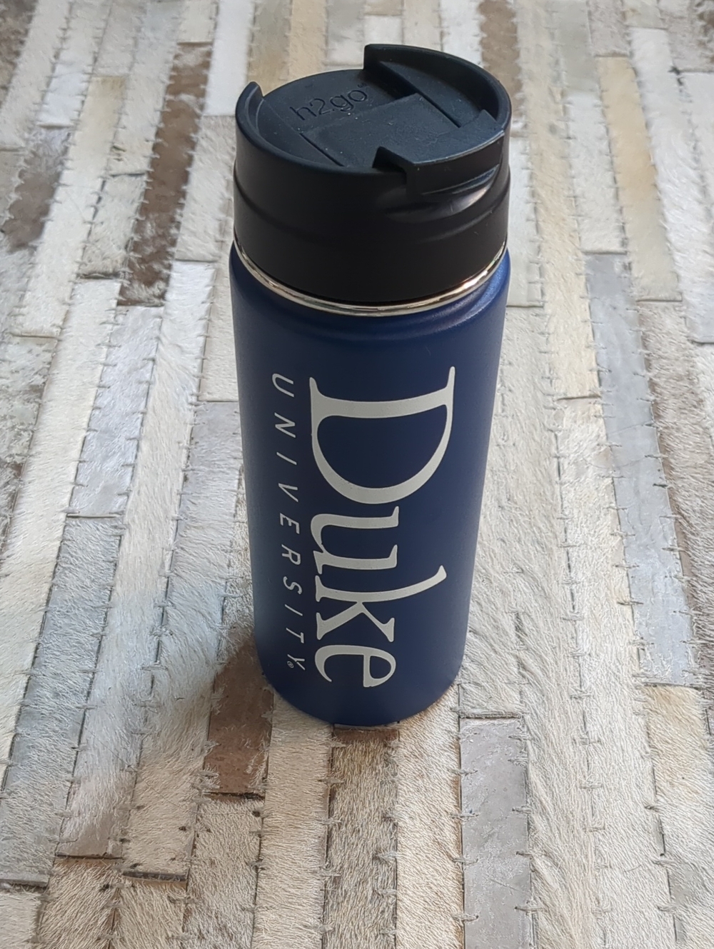 Duke University H2Go Stainless Steel 16oz Blue  Water Bottle